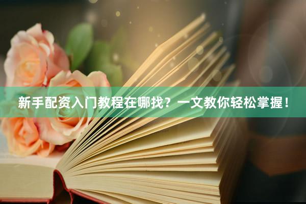 新手配资入门教程在哪找？一文教你轻松掌握！