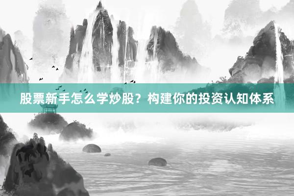 股票新手怎么学炒股？构建你的投资认知体系