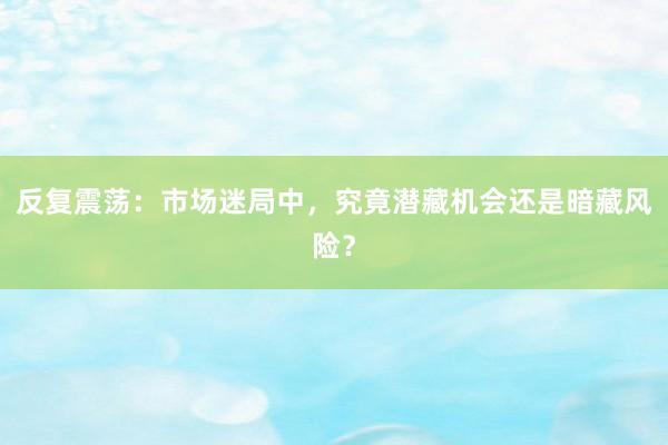 反复震荡：市场迷局中，究竟潜藏机会还是暗藏风险？